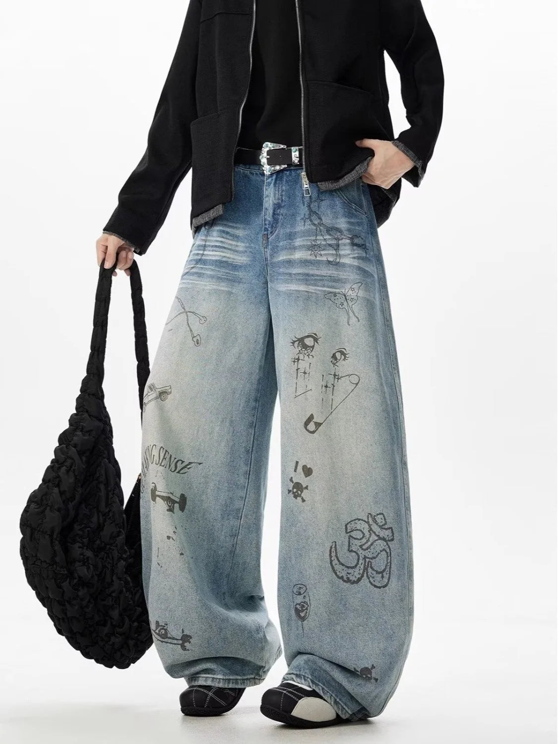 Spiderweb Graphic Jeans